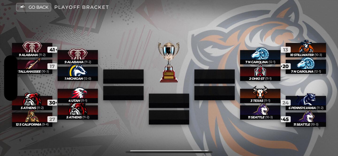 12 Team Playoff College Mode