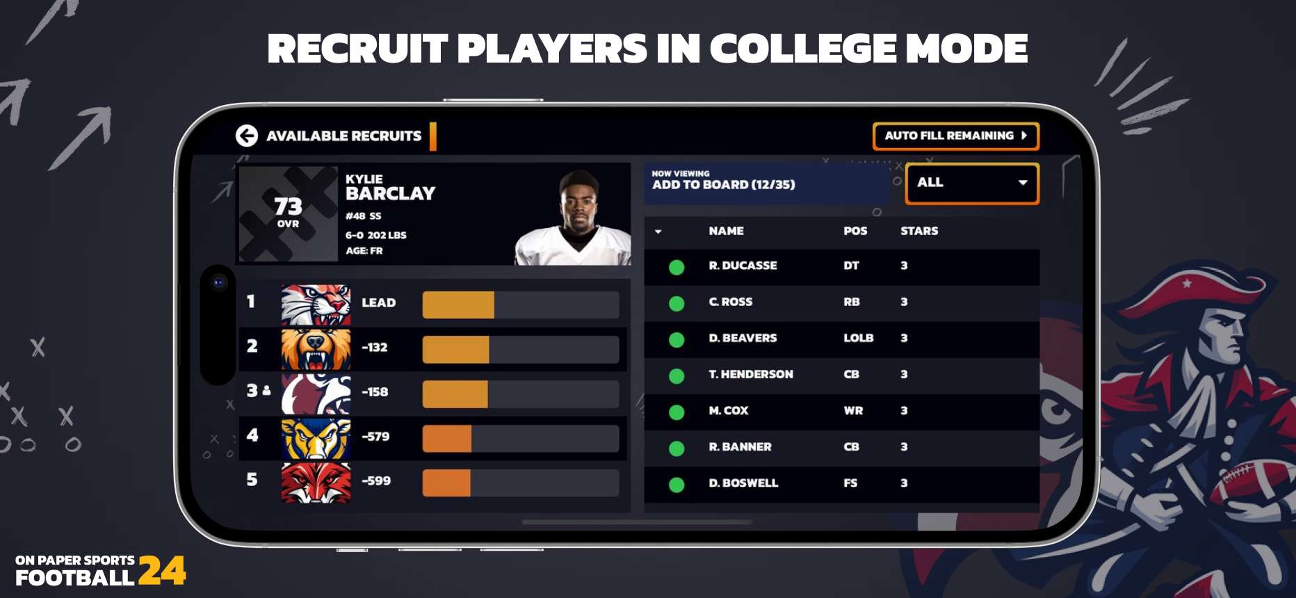 Recruit players in college mode