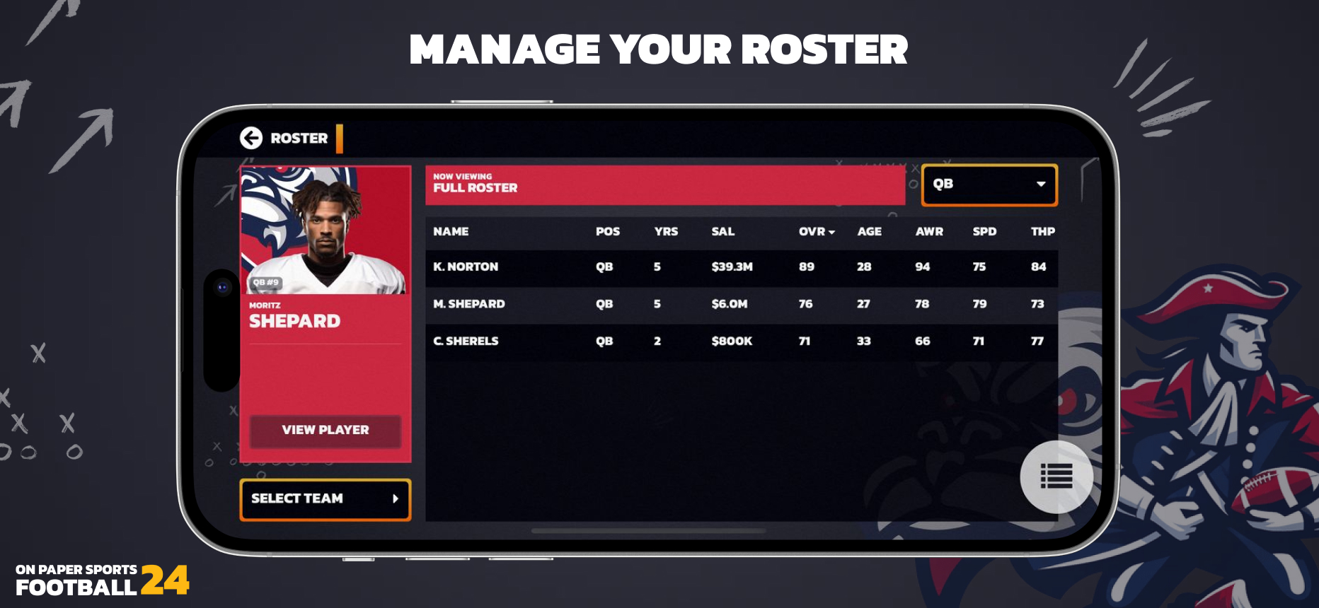 Manage your roster